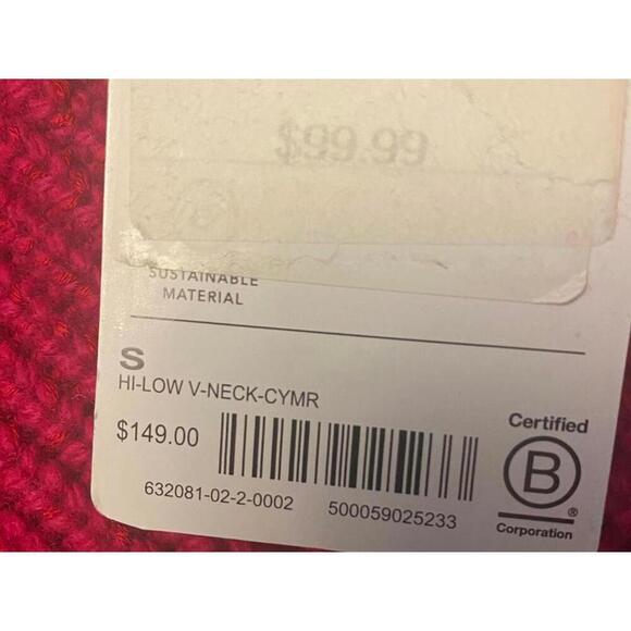 NWT Athleta Ribbed V-Neck Sweater - Shasta Neck Design - Picture 5 of 8